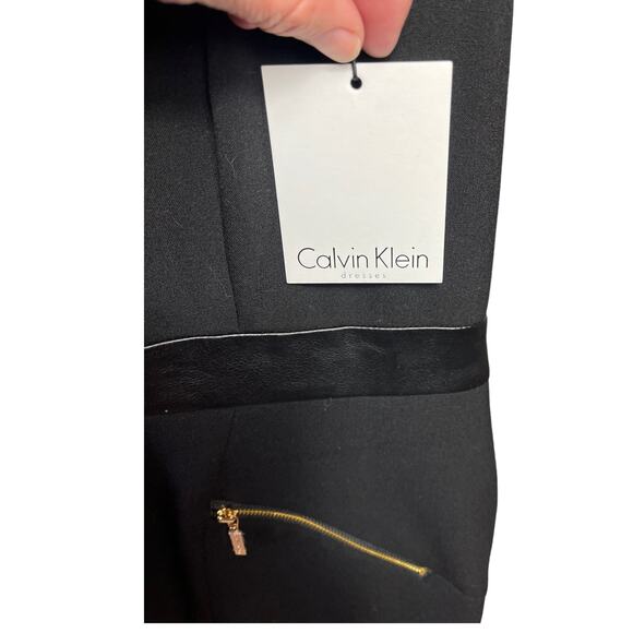 Calvin Klein Black Sheath Crepe Dress Work Career | Sz 12 | NWT - Picture 13 of 16